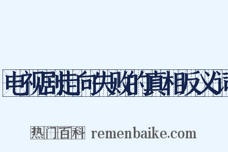 电视剧走向失败的真相反义词是什么意思的图片